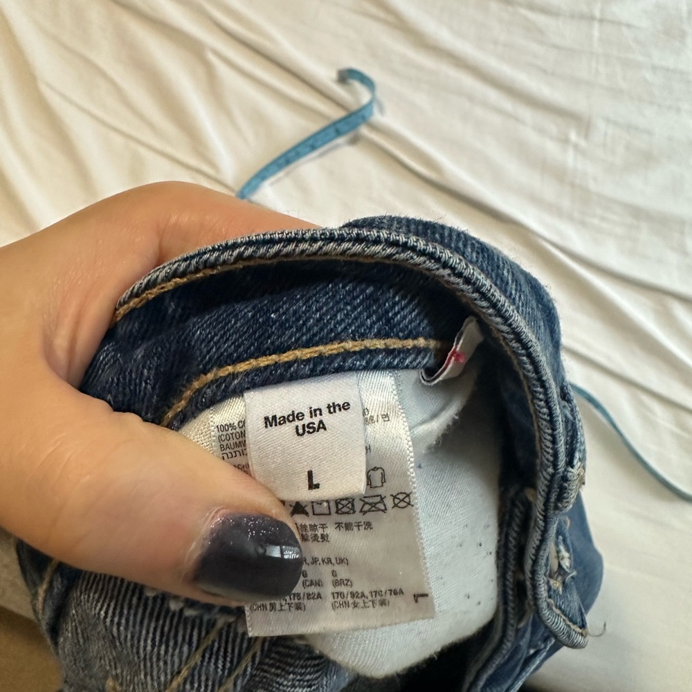 American Apparel Dark Blue Denim Pencil Skirt - Picture 5 of 5